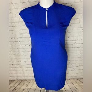 🆕 J CREW | Blue Key Hole Neck Shift Dress Size Small